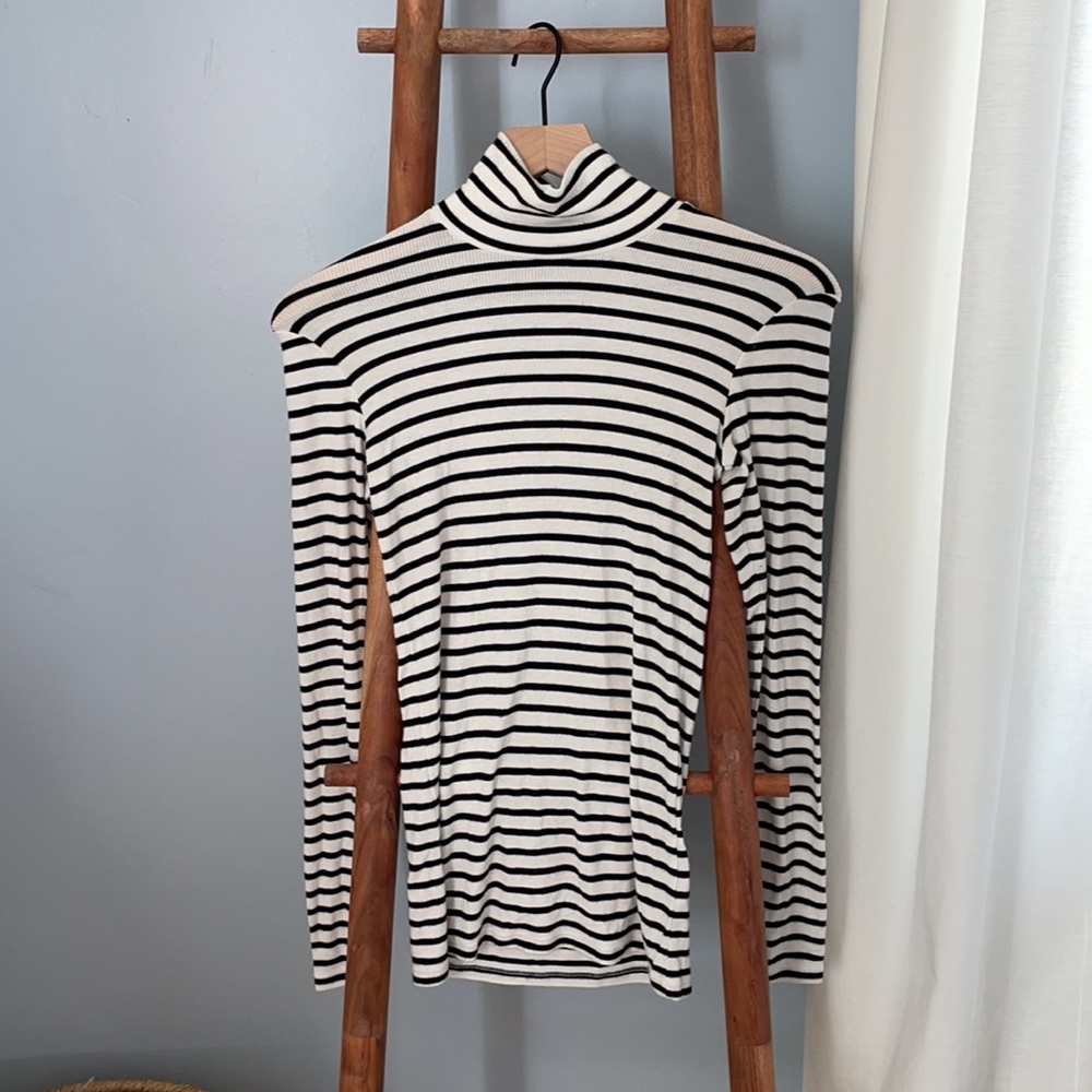 Wilfred ribbed striped turtleneck
